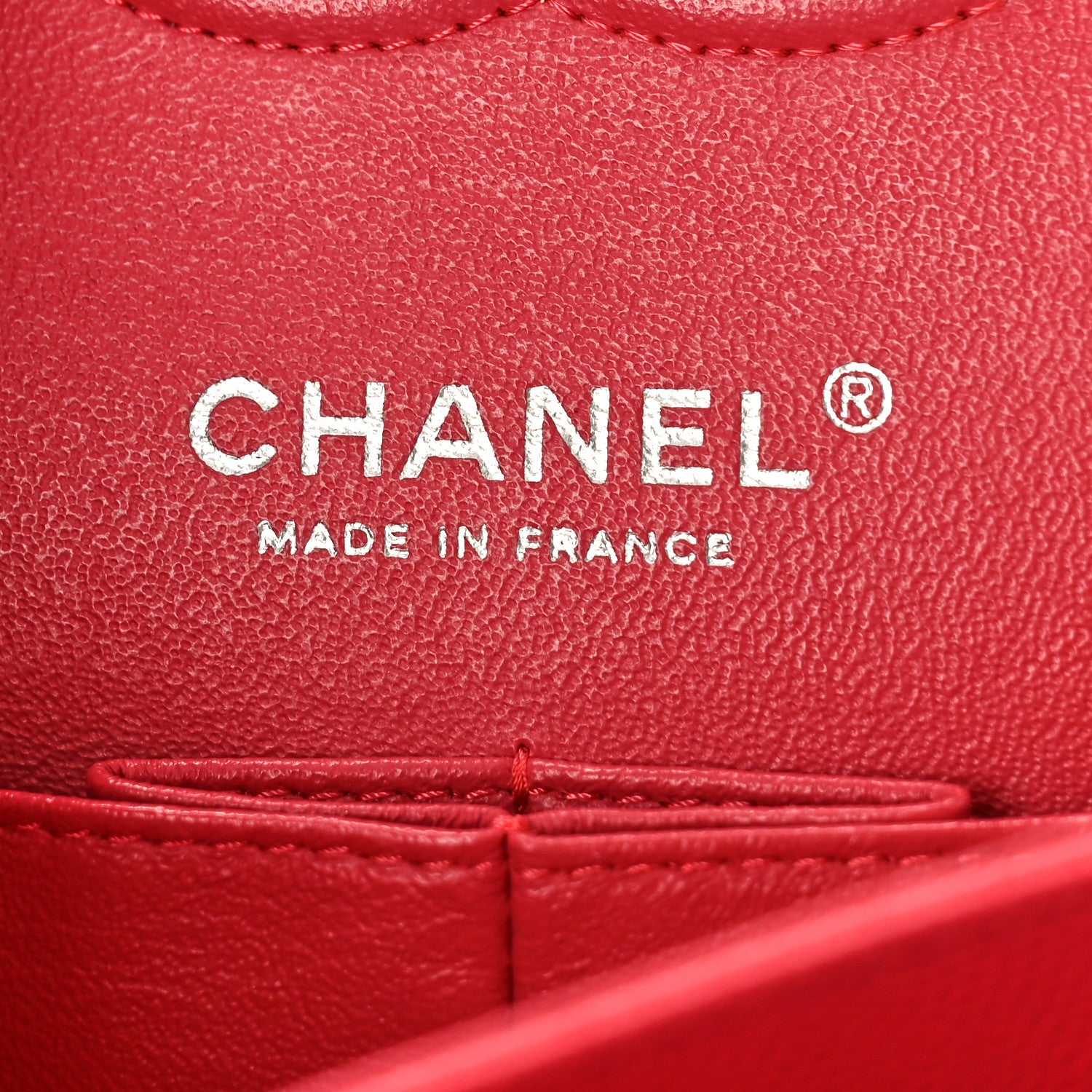 Chanel Caviar Chevron Quilted Medium Double Flap Dark Pink 6 of 9