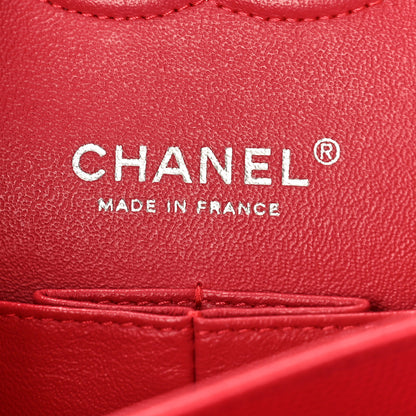 Chanel Caviar Chevron Quilted Medium Double Flap Dark Pink 6 of 9