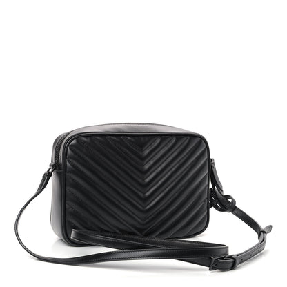Saint Laurent Calfskin Matelasse Monogram Lou Camera Bag Black 3 of 9