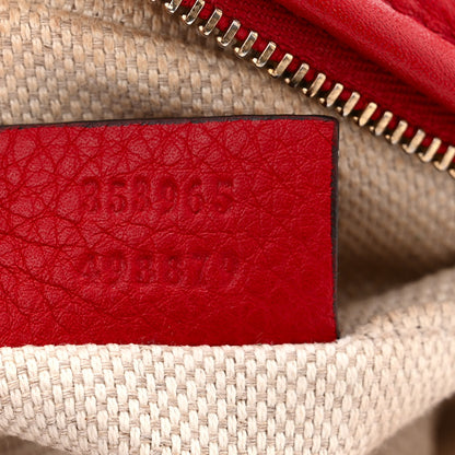 Gucci Pebbled Calfskin Mini Soho Chain Bag Tabasco Red 7 of 13