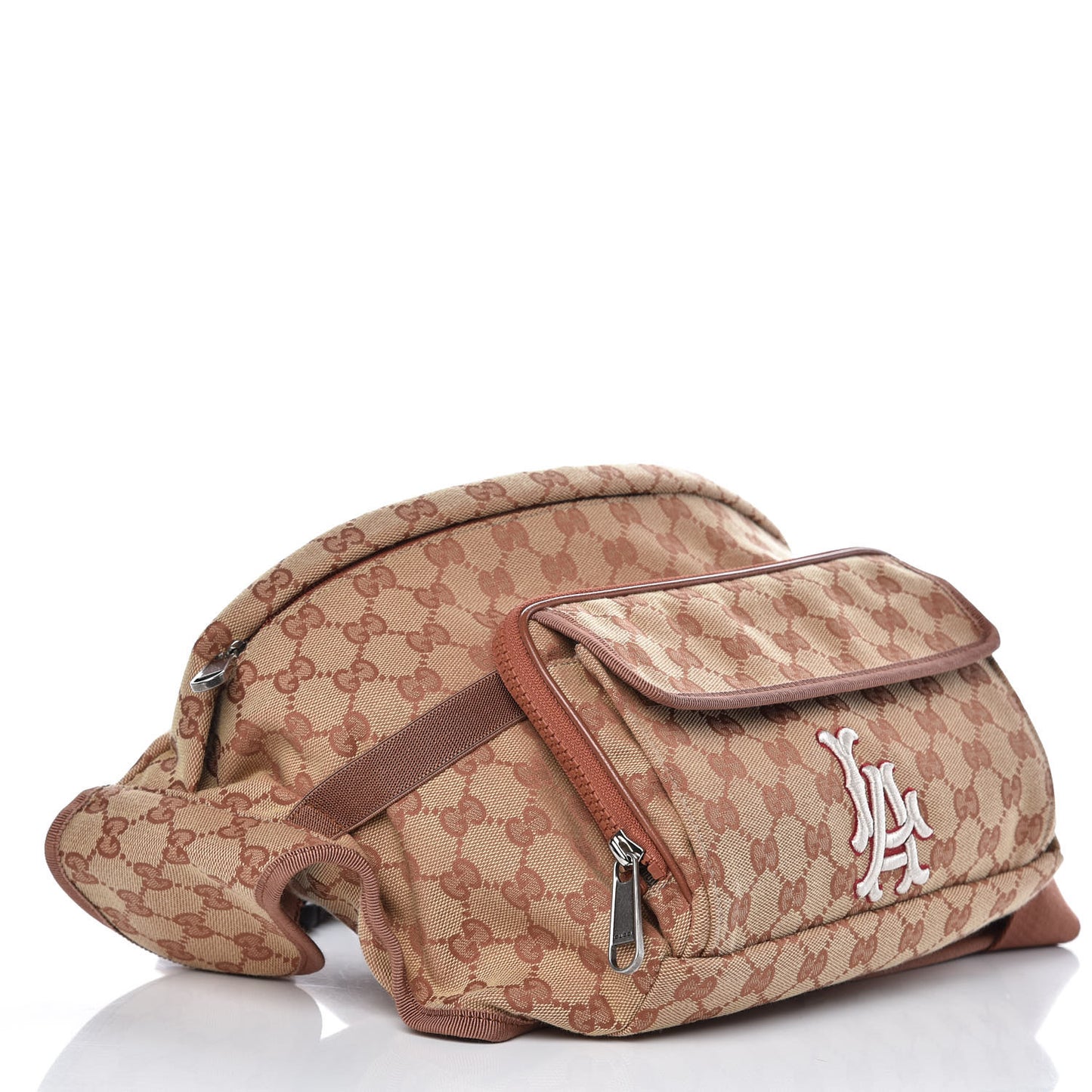 X MLB GG Monogram LA Dodgers Convertible Belt Bag Beige Ruggine Ivory