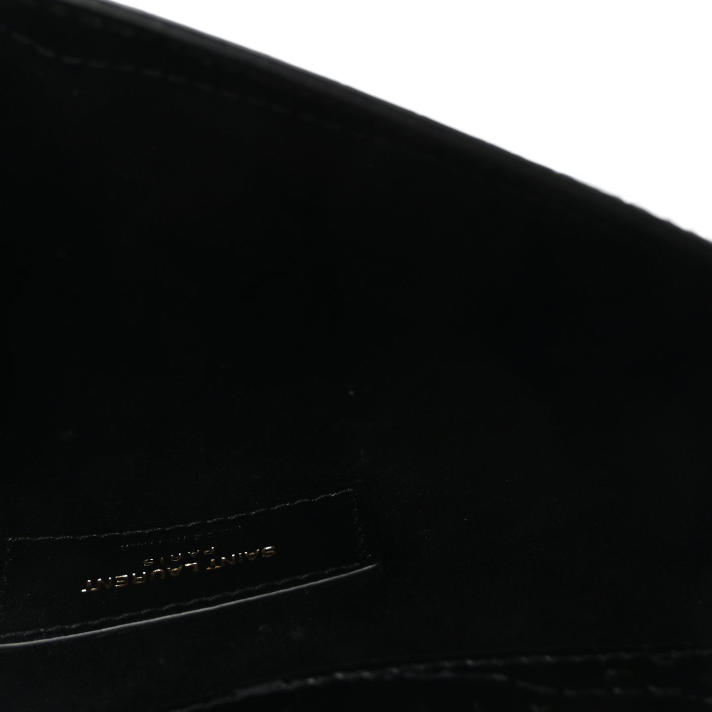 Calfskin Crocodile Embossed Uptown Monogram Pouch Black