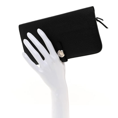 Hermes Togo Dogon Recto Verso Wallet Black 2 of 8