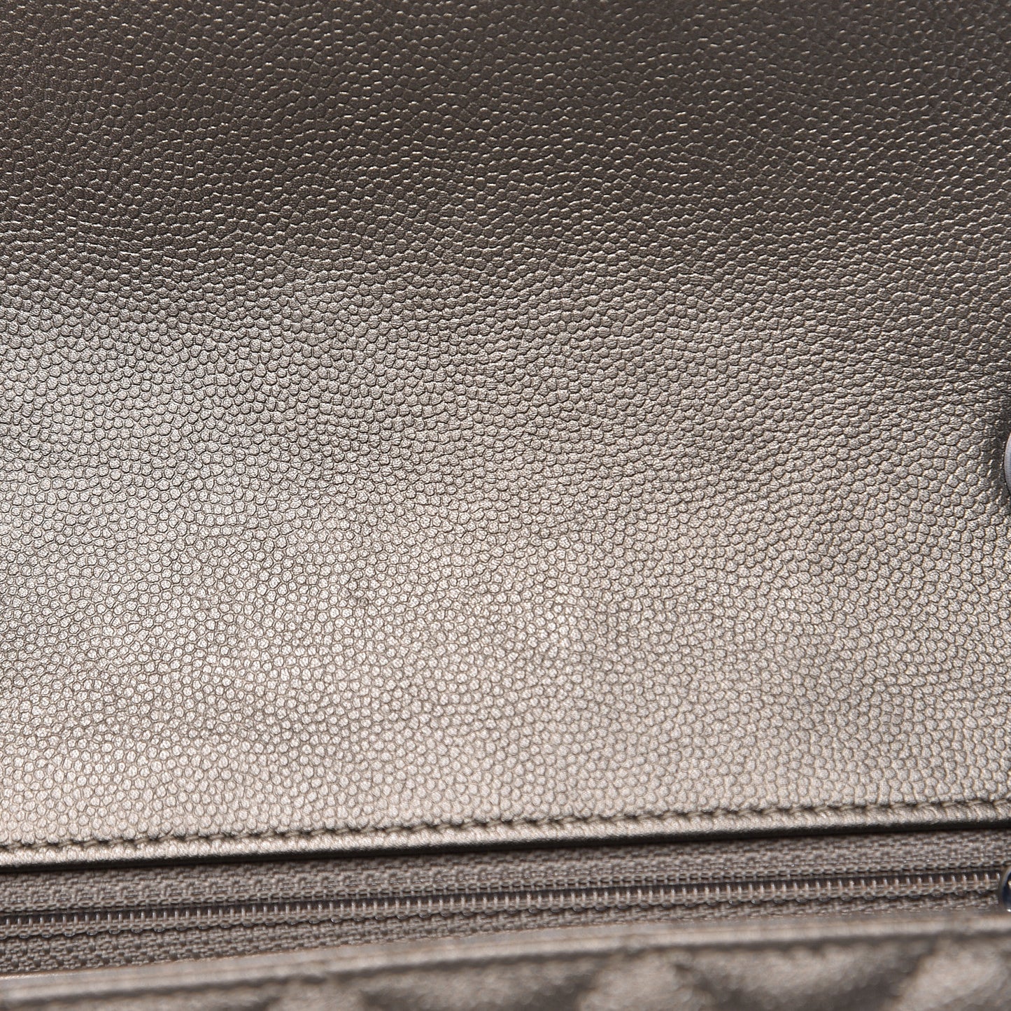 Metallic Caviar Quilted Mini Rectangular Flap Bronze
