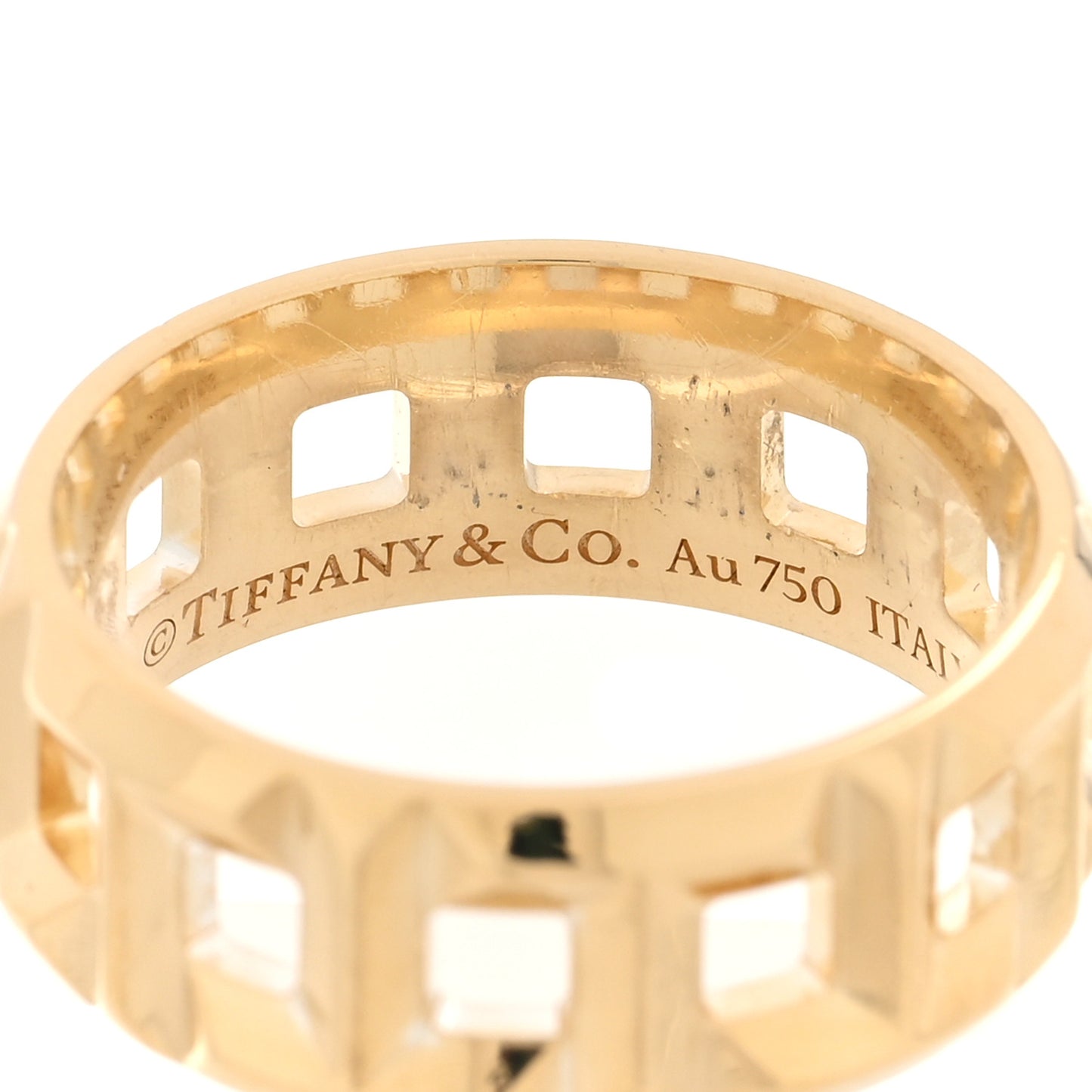 18K Yellow Gold T True Wide Ring 56 7.5