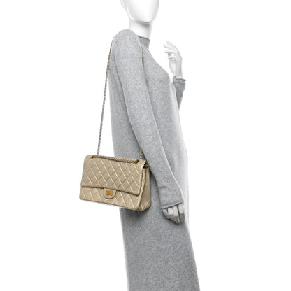 Chanel Metallic Aged Calfskin Quilted 2.55 Reissue 226 Flap Pale Gold 2 of 13