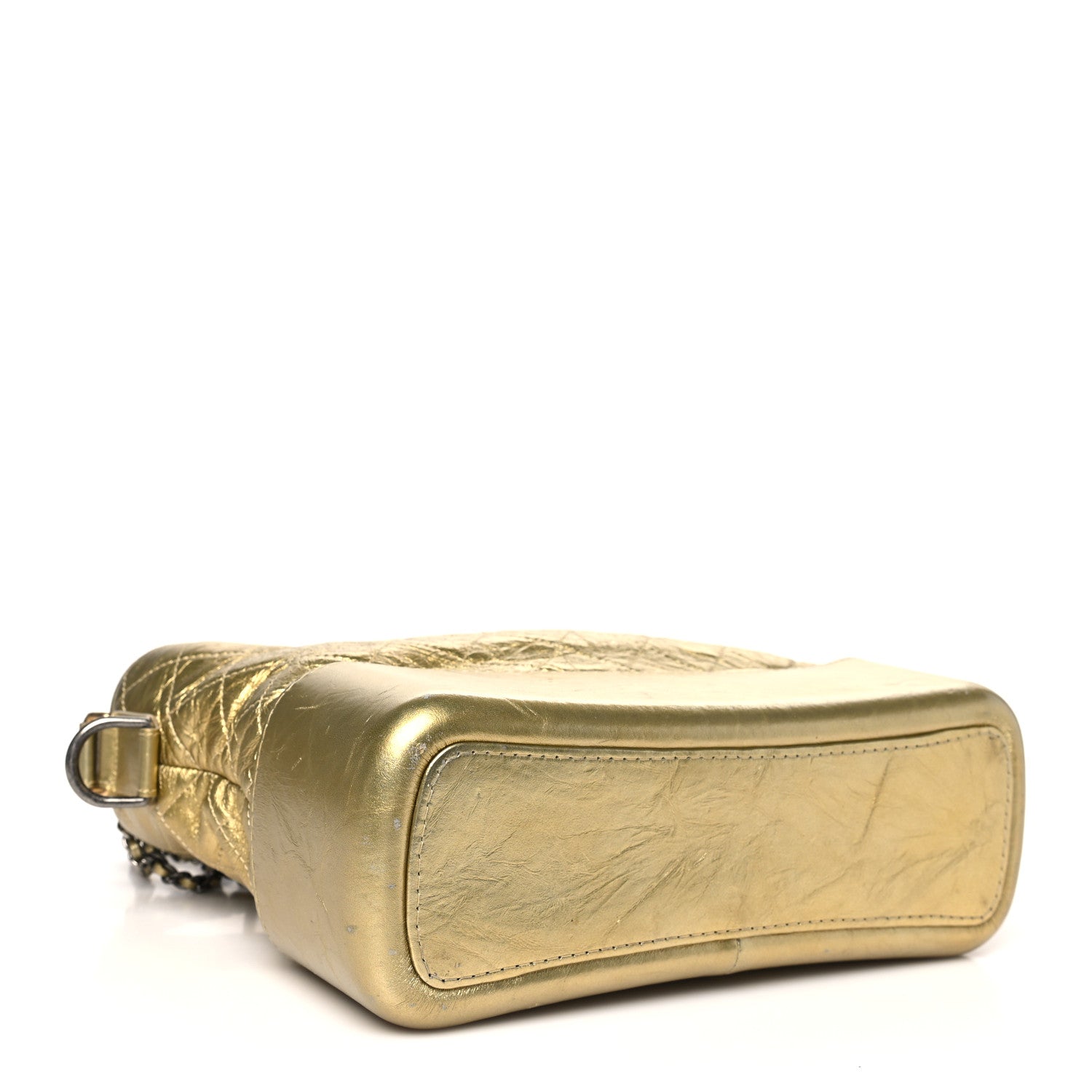 Chanel Metallic Aged Calfskin Quilted Medium Gabrielle Gold 4 of 10