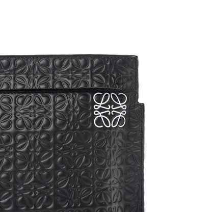 Loewe Calfskin Embossed Repeat T Pouch Black 6 of 6