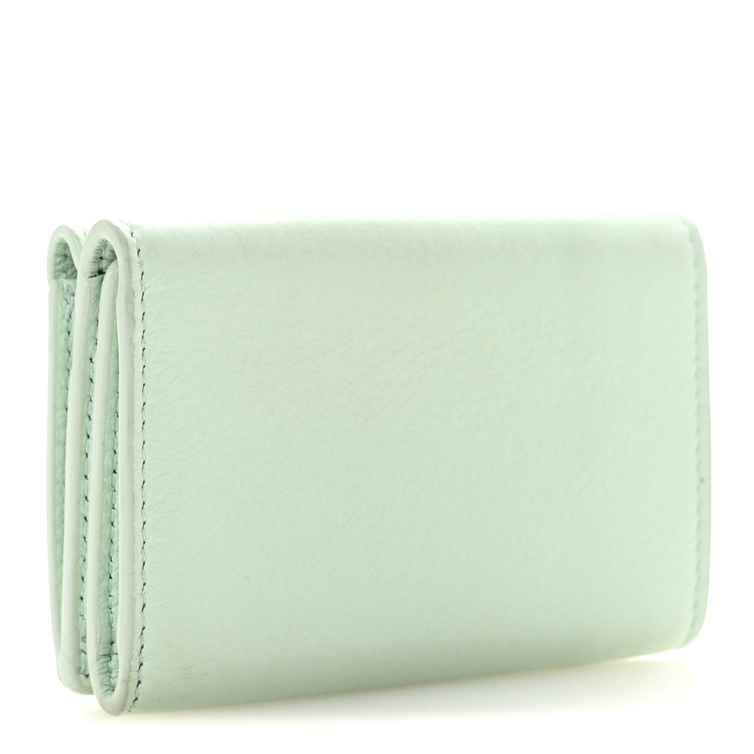 Balenciaga Smooth Calfskin Mini Papier Wallet Light Mint 3 of 9