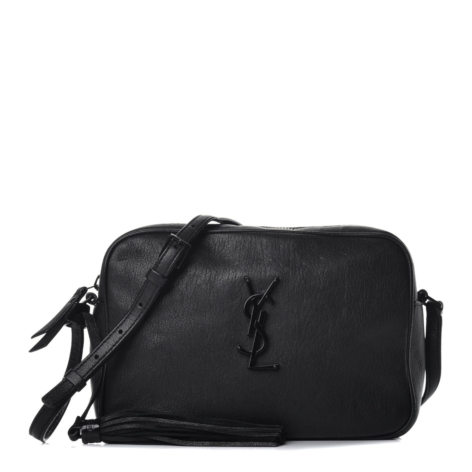 Saint Laurent Lambskin Monogram Lou Camera Bag Black 1 of 9