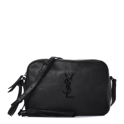 Saint Laurent Lambskin Monogram Lou Camera Bag Black 1 of 9