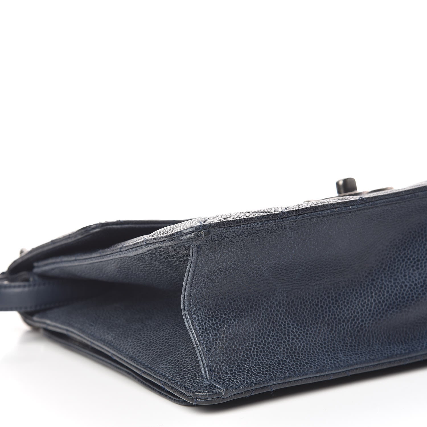 Chanel Caviar Quilted Large Retro Class Flap Dark Navy Blue 5 of 19