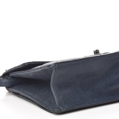 Chanel Caviar Quilted Large Retro Class Flap Dark Navy Blue 5 of 19