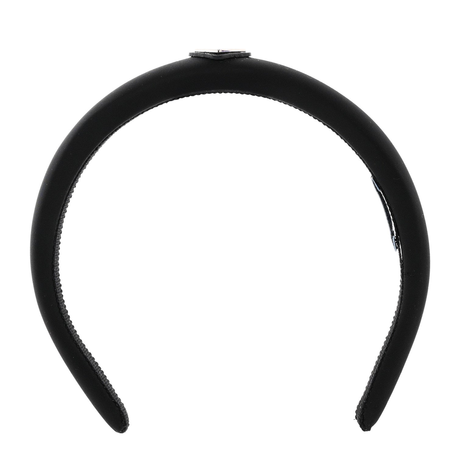 Prada Re-Nylon Triangle Logo Thin Headband Black 1 of 10