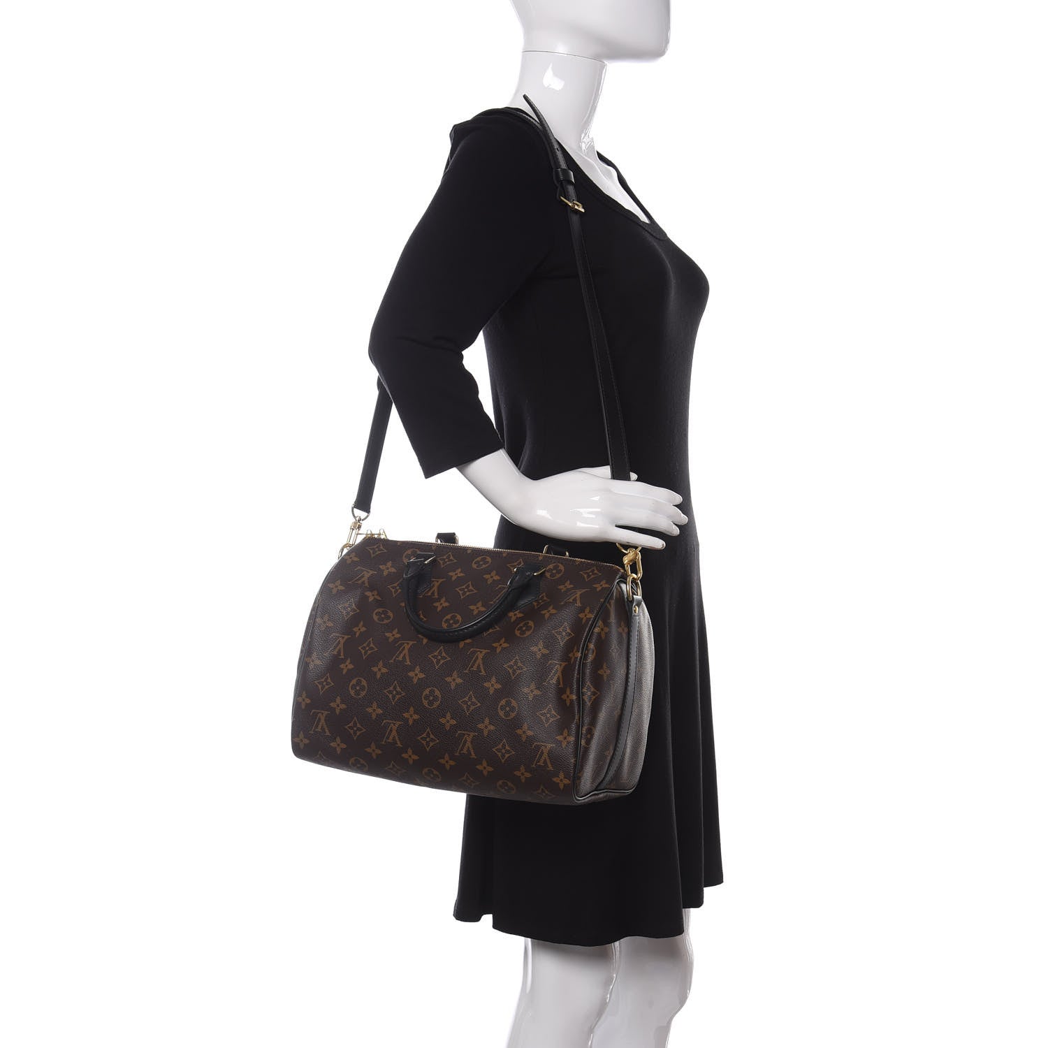 Louis Vuitton Monogram My World Tour Speedy Bandouliere 30 Black 2 of 11