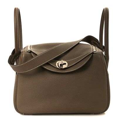 Hermes Taurillon Clemence Lindy 26 Etoupe 1 of 17