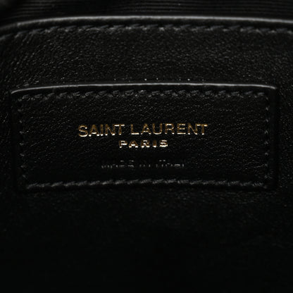 Saint Laurent Calfskin Y Quilted Monogram Small Loulou Chain Satchel Black 5 of 9