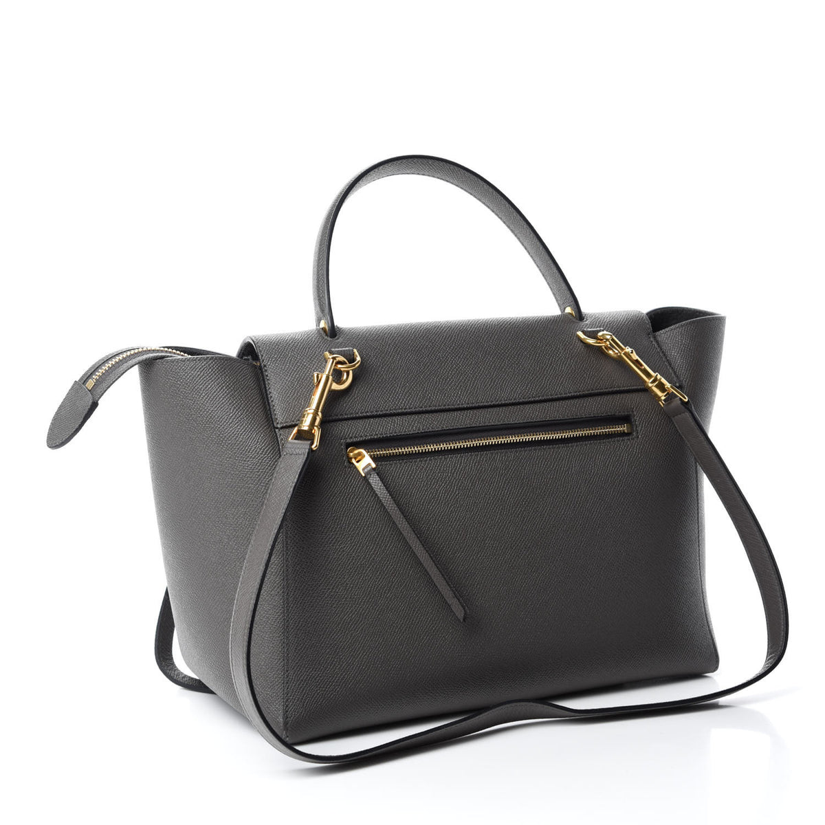 Grained Calfskin Mini Belt Bag Grey