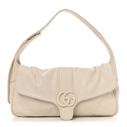 Gucci Goatskin Small GG Monochrome Aphrodite Shoulder Bag Mystic White 1 of 9