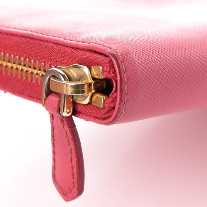 Prada Saffiano Zip Around Wallet Peonia 11 of 19
