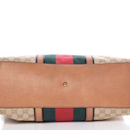 Gucci Monogram Web Medium Rania Top Handle Bag Sand 11 of 12