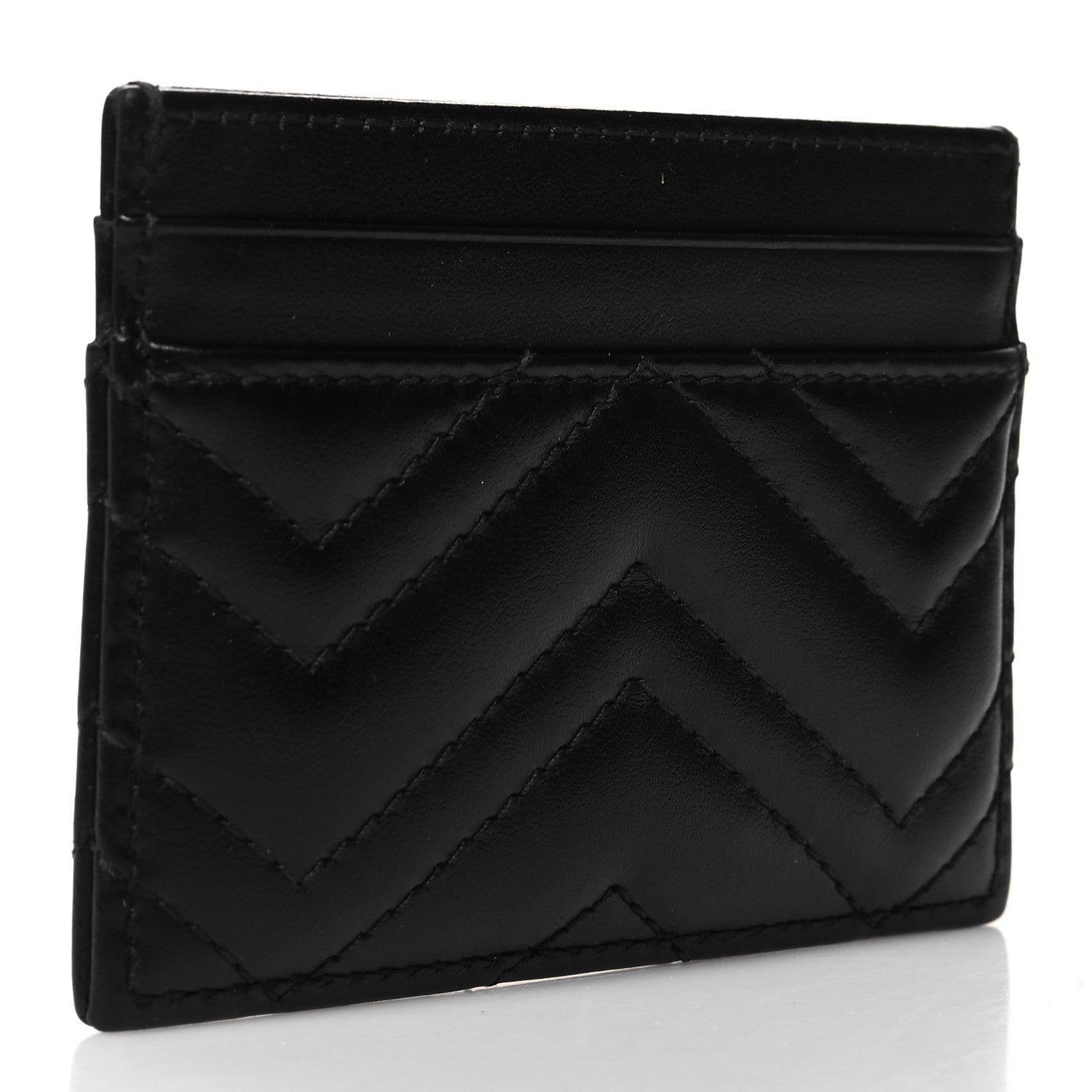 Gucci Calfskin Matelasse GG Marmont Card Holder Black 3 of 9