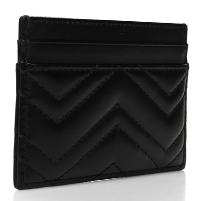 Gucci Calfskin Matelasse GG Marmont Card Holder Black 3 of 9