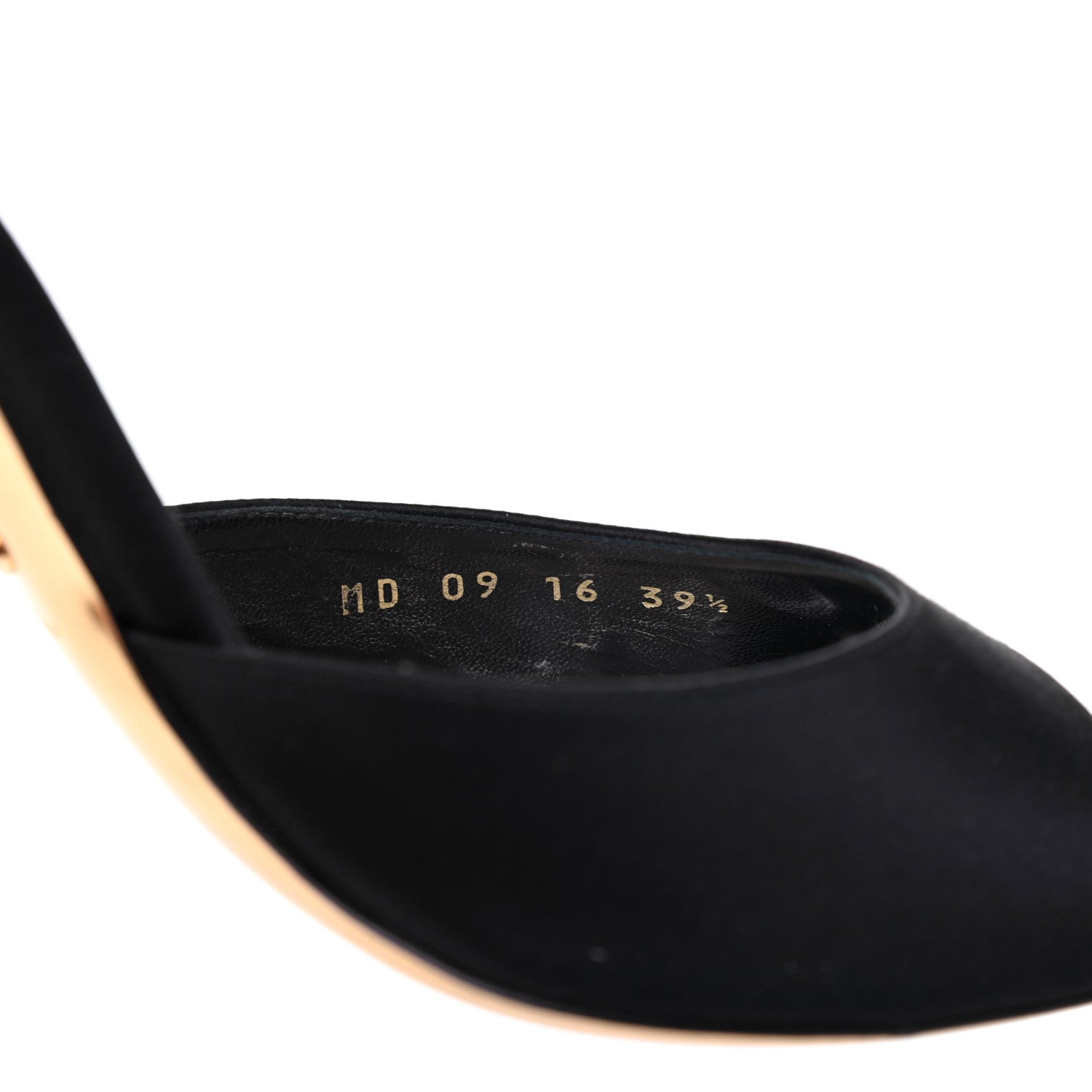 Christian Dior Satin Crystal Embellished Ankle Strap Sandals 39.5 Black 7 of 21