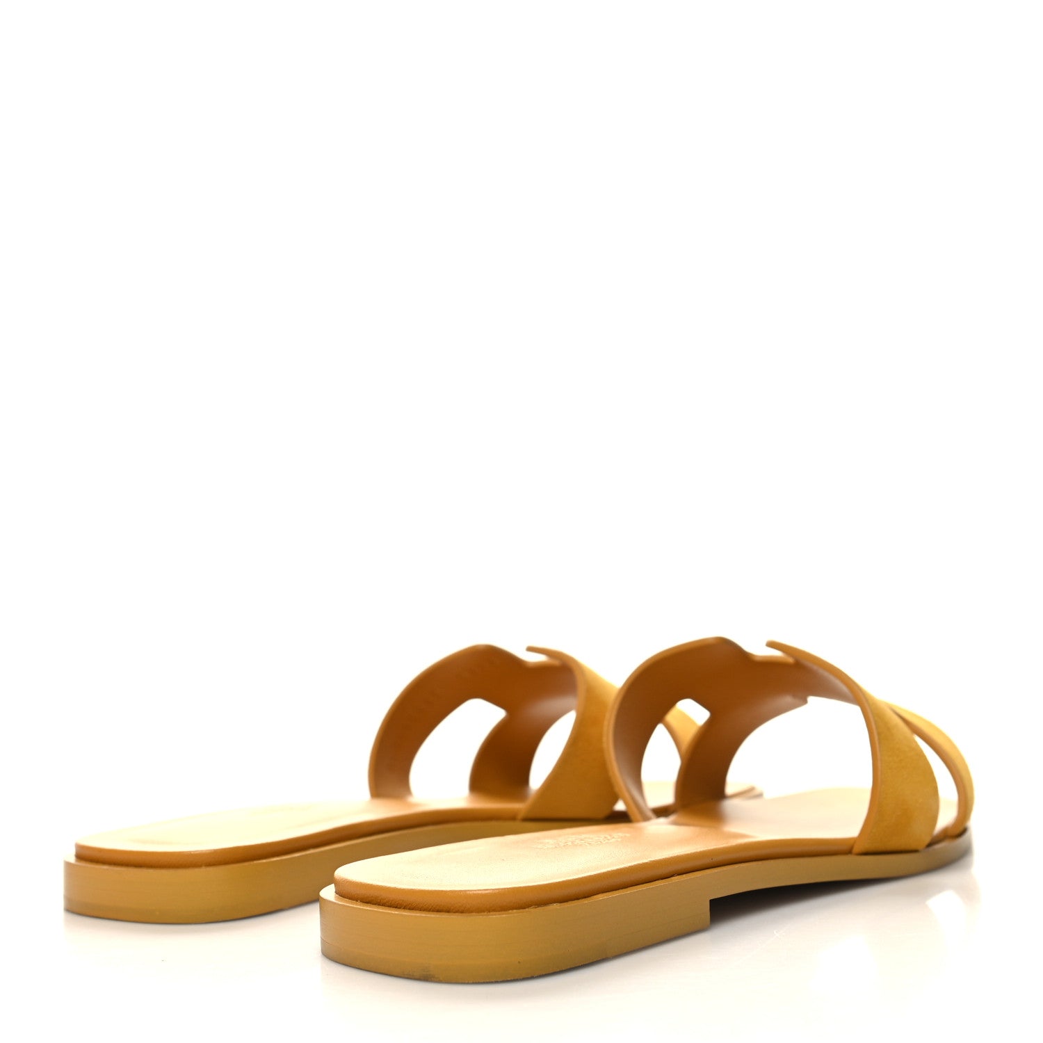 Hermes Suede Goatskin Oran Sandals 40 Jaune Sable 4 of 9