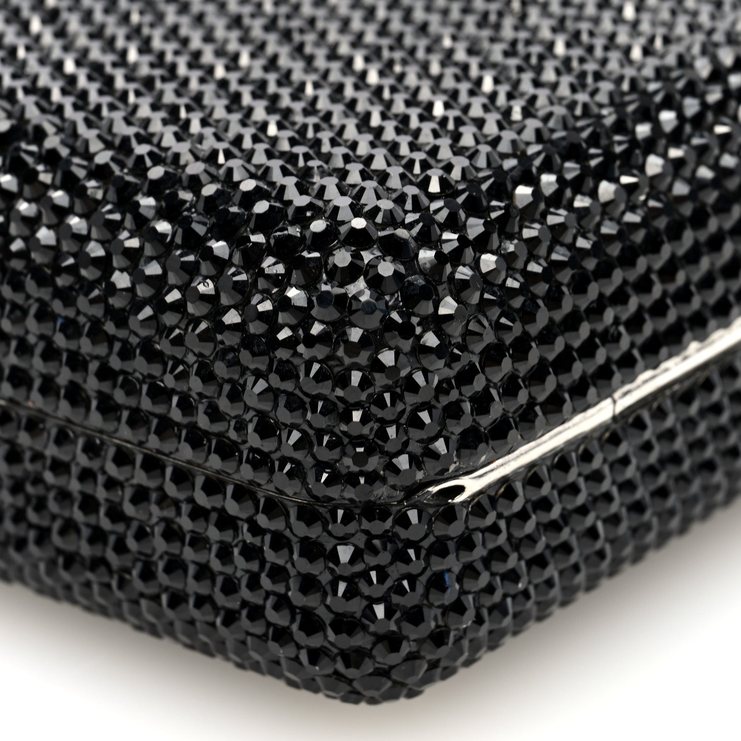 Judith Leiber Swarovski Crystal Minaudiere Clutch Black 7 of 8