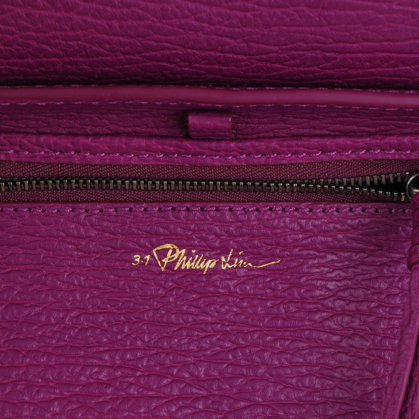 3.1 Textured Calfskin Mini Pashli Satchel Orchid