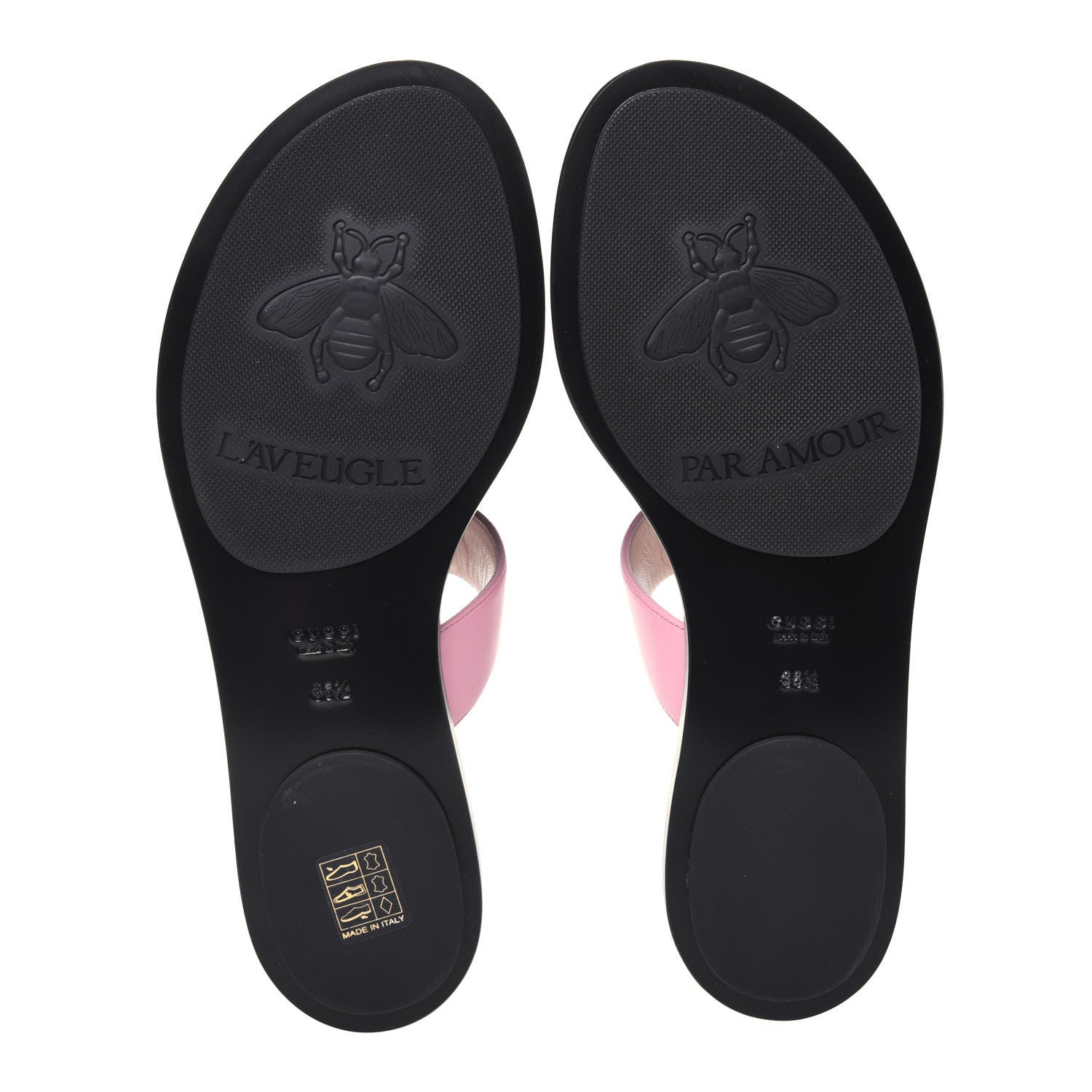 Gucci Calfskin GG Marmont Thong Sandals 38.5 Wild Rose 5 of 7