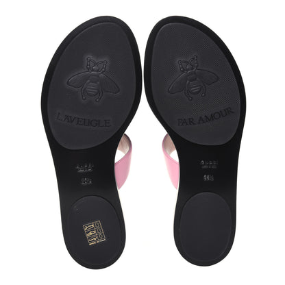 Gucci Calfskin GG Marmont Thong Sandals 38.5 Wild Rose 5 of 7