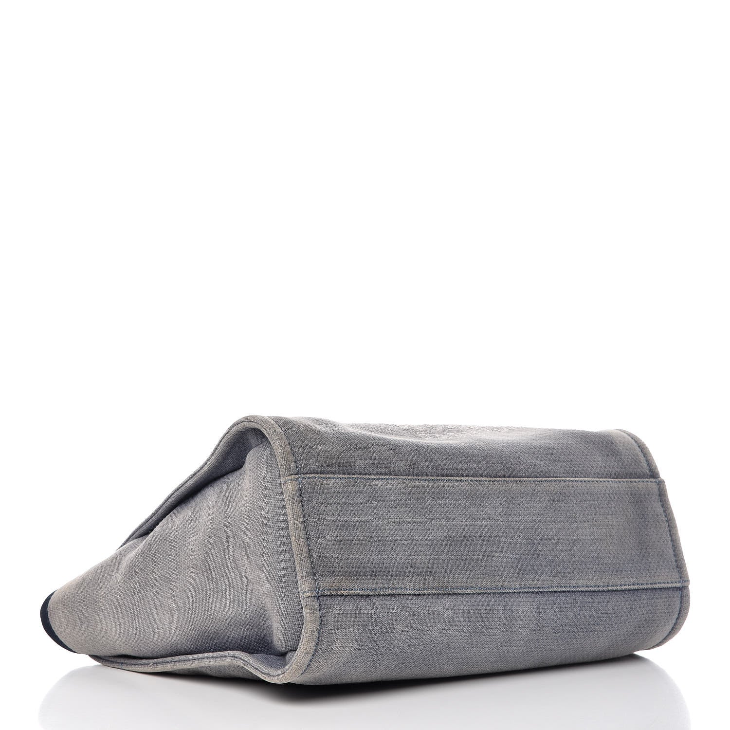 Chanel Canvas Small Deauville Tote Denim Blue 4 of 13
