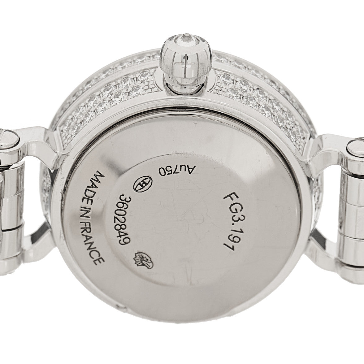 Hermes 18K White Gold Diamond Pave 16mm Faubourg Quartz Watch 4 of 5