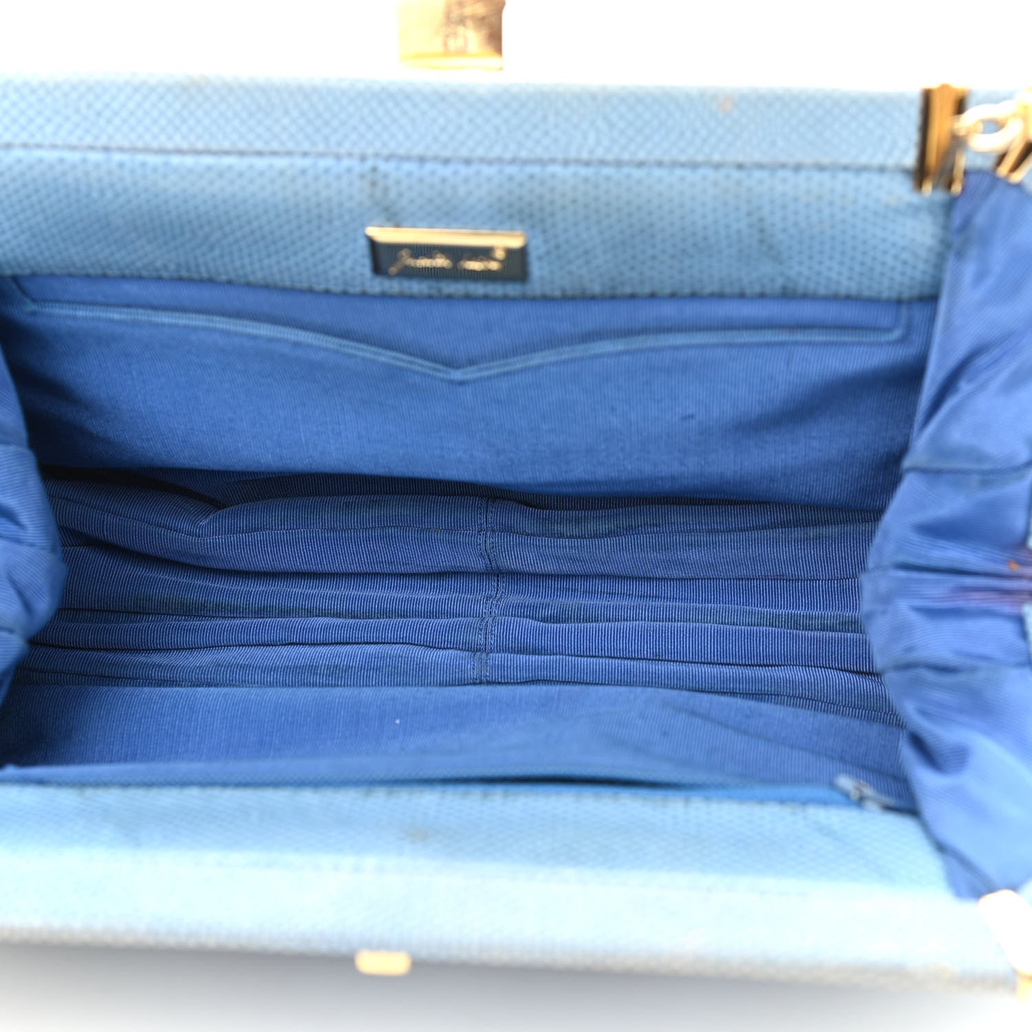Judith Leiber Lizard Crystal Evening Clutch Light Blue 4 of 15