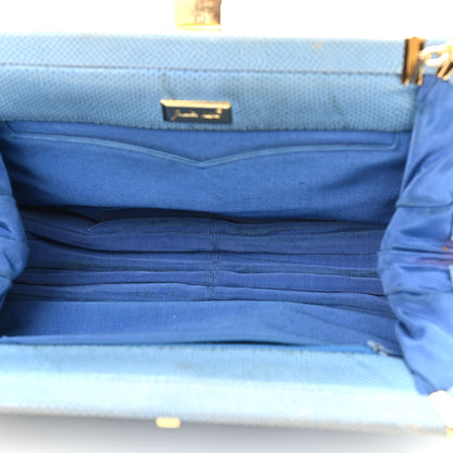 Judith Leiber Lizard Crystal Evening Clutch Light Blue 4 of 15