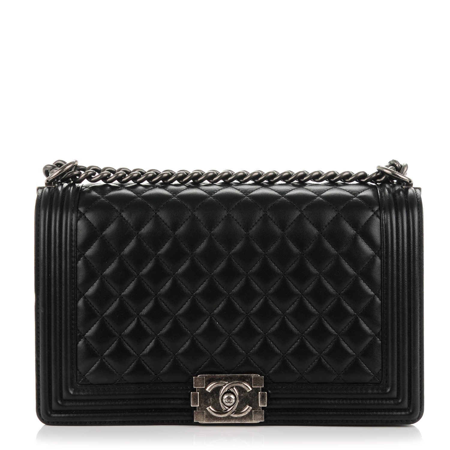 Chanel Lambskin Quilted New Medium Boy Flap Black 1 of 7