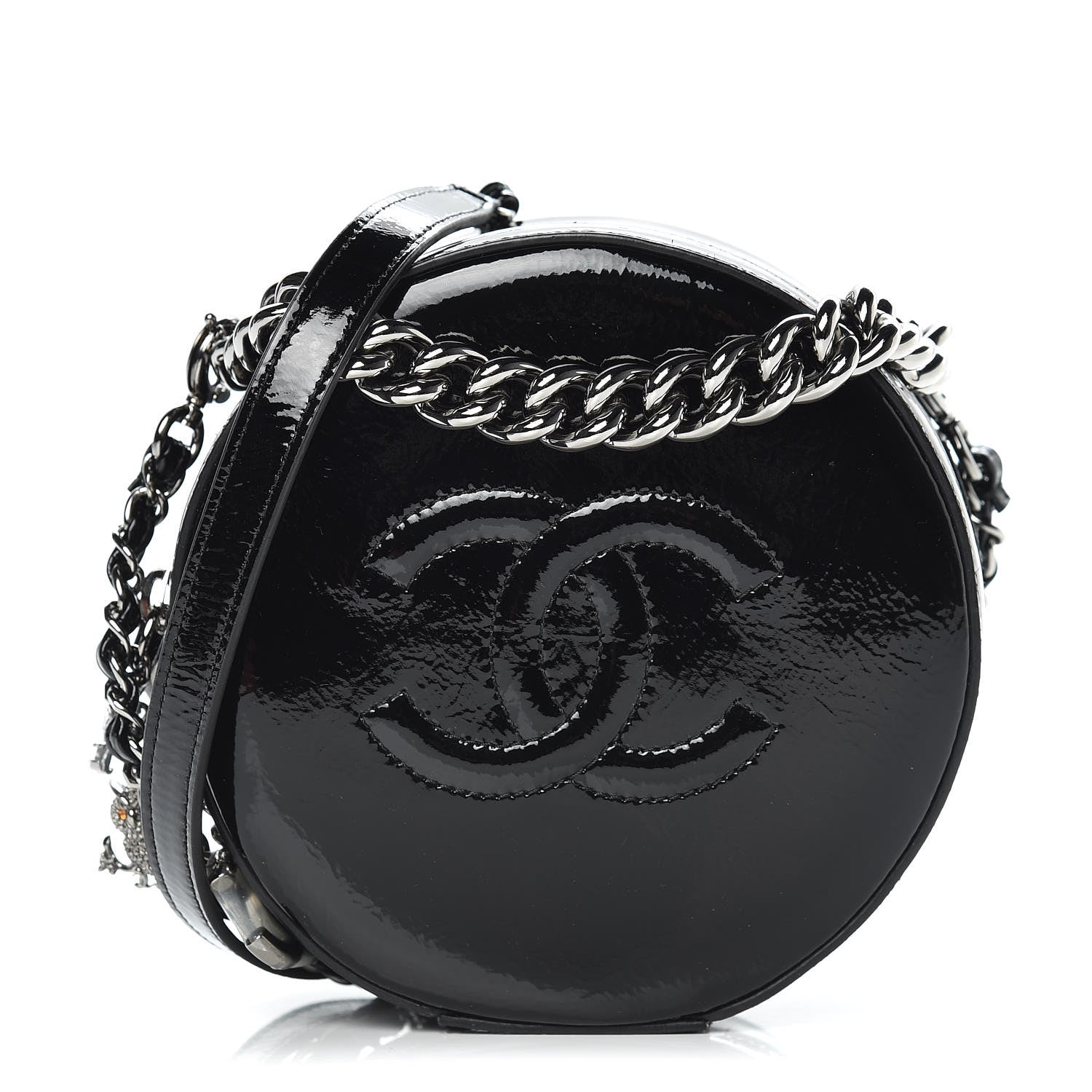 Chanel Patent Round As Earth Evening Bag Black 1 of 10