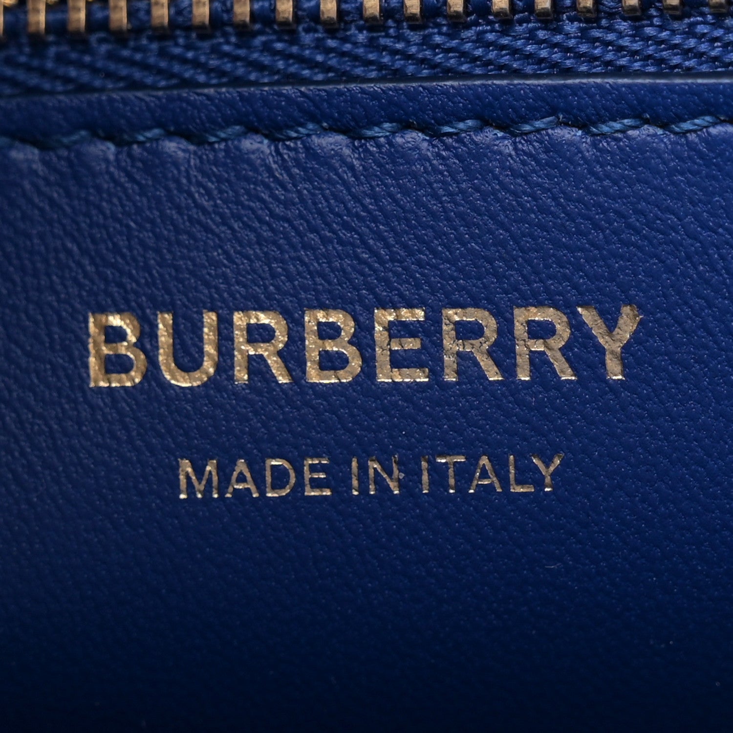 Burberry Crocodile Embossed Calfskin Mini Frances Tote Blue 6 of 9