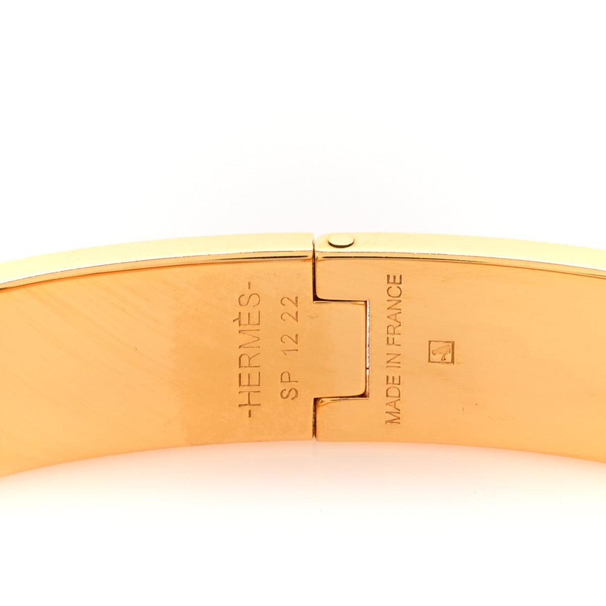 Enamel Narrow Clic Clac H Bracelet PM Black