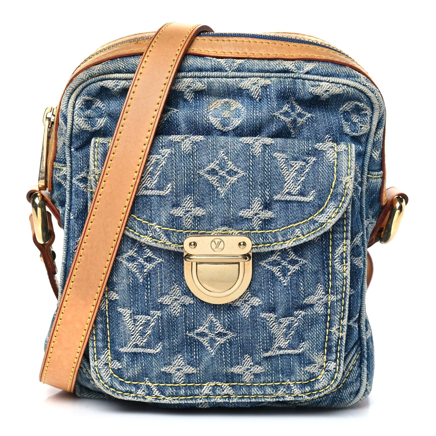 Louis Vuitton Denim Camera Bag Blue 1 of 13