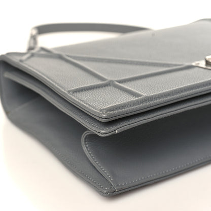Christian Dior Grained Calfskin Large Diorama Flap Bag Grey 8 of 9