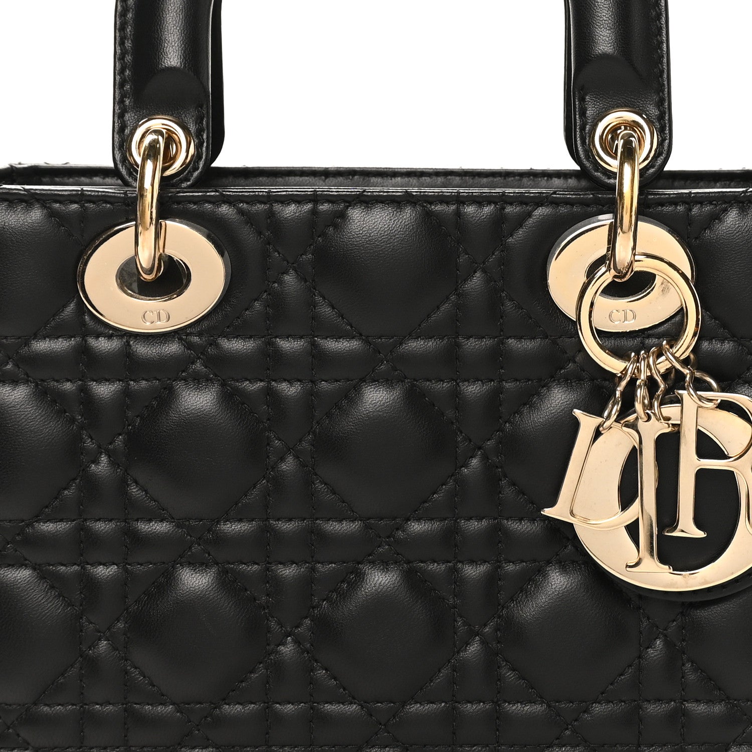 Christian Dior Lambskin Cannage Small My ABCDior Lady Dior Black 7 of 9