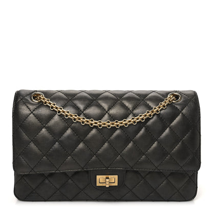 Chanel Metallic Calfskin Quilted 2.55 Reissue 226 Flap Charcoal 1 of 12