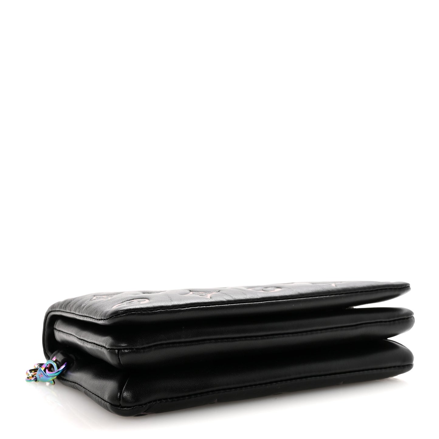 Lambskin Embossed Monogram Scarabeo Pochette Coussin Black
