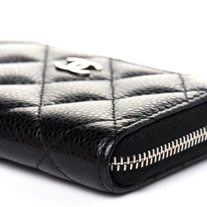 Chanel Caviar Quilted Zip Coin Purse Black 9 of 10