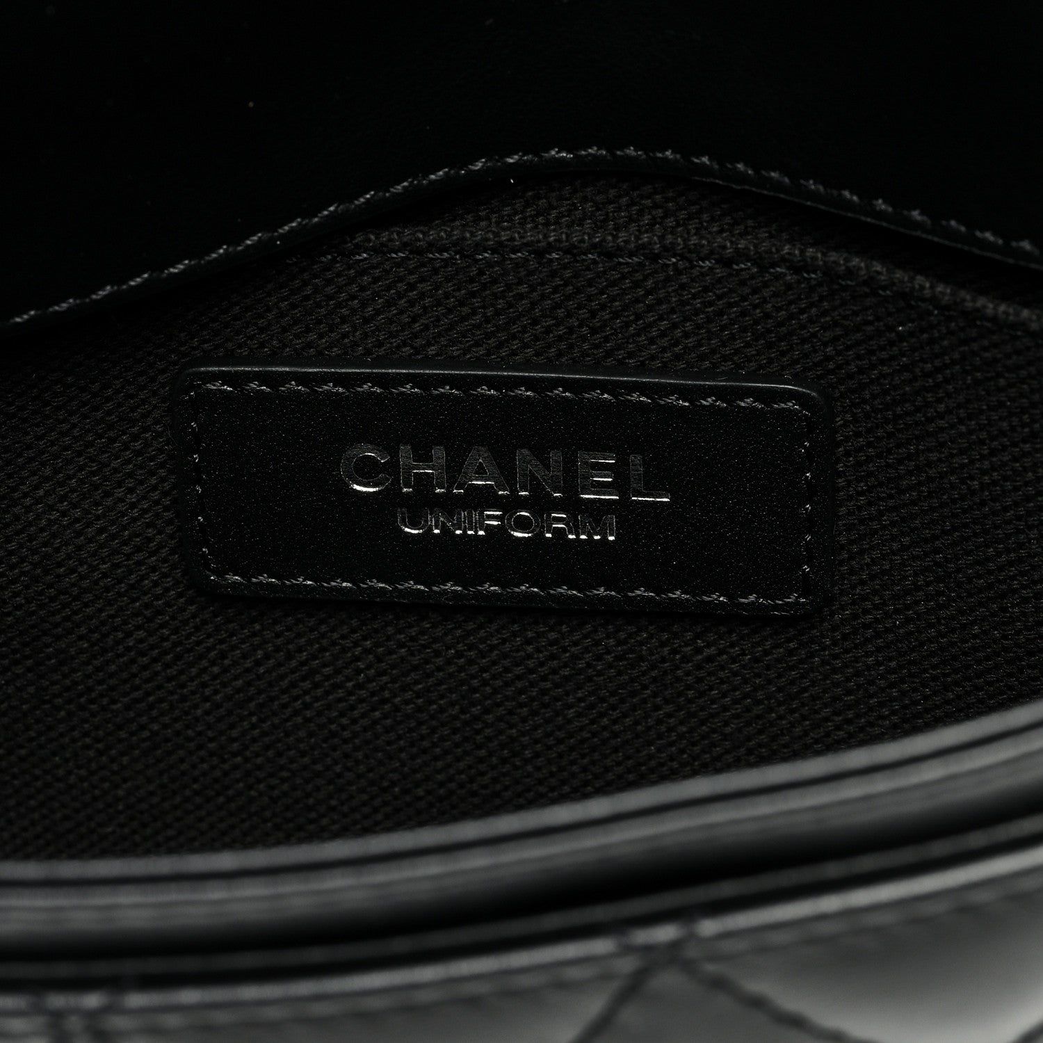 Chanel Calfskin Quilted CC Uniform Flap Belt Bag Black 6 of 10