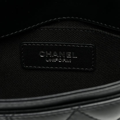Chanel Calfskin Quilted CC Uniform Flap Belt Bag Black 6 of 10