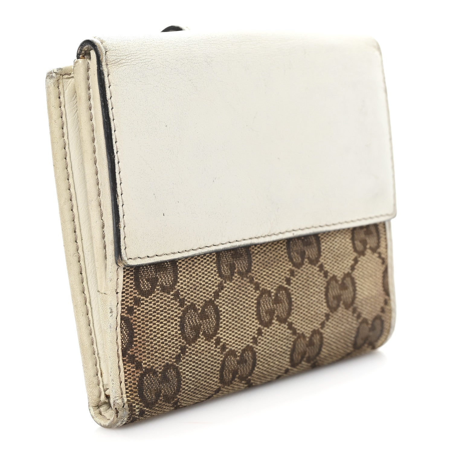 Gucci Monogram Heart French Wallet White 3 of 9